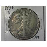 1936-S Walking Liberty Half Dollar