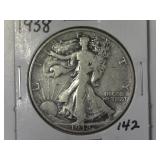 1938 Walking Liberty Half Dollar