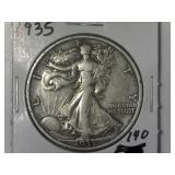 1935 Walking Liberty Half Dollar
