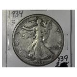 1934-S Walking Liberty Hafl Dollar