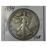 1934 Walking Liberty Half Dollar