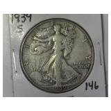 1939-S Walking Liberty Half Dollar