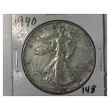 1940-S Walking Liberty Half Dollar