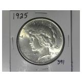 1925 Peace Silver Dollar