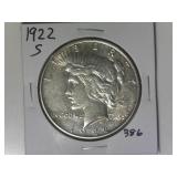 1922-S Peace Silver Dollar