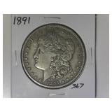 1891 Morgan Silver Dollar