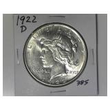 1922-D Peace Silver Dollar