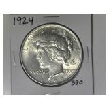1924 Peace Silver Dollar