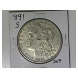 1891-S Morgan Silver Dollar