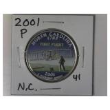 2001-P NC Colorized State Quarter