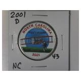 2001-D NC Colorized State Quarter