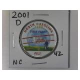 2001-D NC Colorized State Quarter