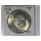 1976-D Type 1 Ike Dollar