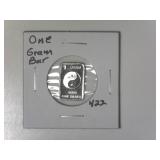 One Gram .999 Silver Bar