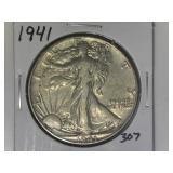 1941 Walking Liberty Half Dollar