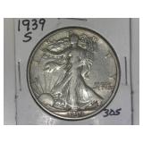 1939-S Walking Liberty Half Dollar