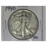 1940 Walking Liberty Half Dollar
