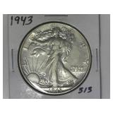 1943 Walking Liberty Half Dollar
