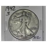 1942-S Walking Liberty Half Dollar