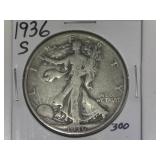 1936-S Walking Liberty Half Dollar