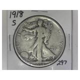 1918-S Walking Liberty Half Dollar