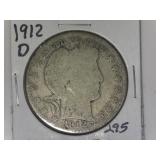 1912-D Barber Half Dollar