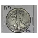 1918 Walking Liberty Half Dollar