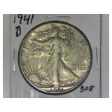 1941-D Walking Liberty Half Dollar