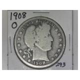 1908-O Barber Half Dollar