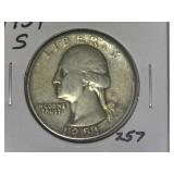 1951-S Washington Quarter