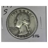 1947-S Washington Quarter