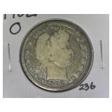 1902-O Barber Quarter