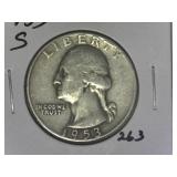 1953-S Washington Quarter