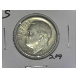1952-S Roosevelt  Dime