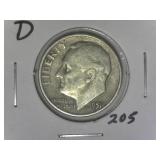 1951-D Roosevelt  Dime