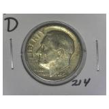 1954-D Roosevelt  Dime