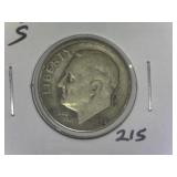 1954-S Roosevelt  Dime