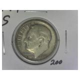 1949-S Roosevelt  Dime