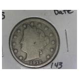 1912-S (Key Date) Liberty V-Nickel