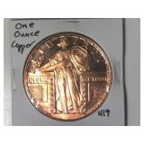 One Ounce Copper Round