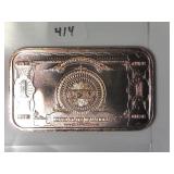 One Ounce Copper Bar