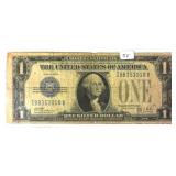 1928 B $1 Funny Back Silver Certificate Note