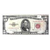 1953 B  $5 Red Seal United States Note