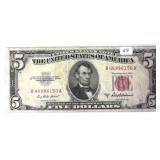 1953 $5 Red Seal United States Note