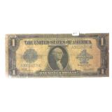 1923 $1 Lg Silver Certtificate United Staes Note