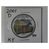 2001-D KY Colorized State Quarter