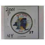 2001-P NY Colorized State Quarter