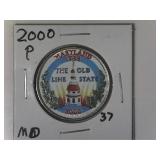 2000-P MD Colorized State Quarter