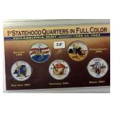 5 Coin Set Colorized State Quarters