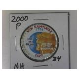 2000-P NH Colorized State Quarter